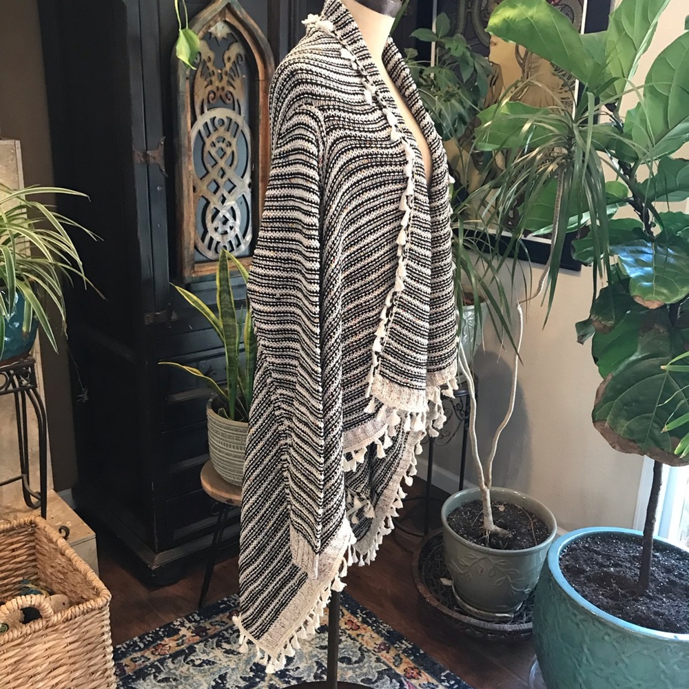 In the beginning waterfall tassel texture cardigan - Picture 6 of 8